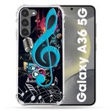 Cokitec Versterkte hoes voor Samsung Galaxy A36 5G Muziek Cle Sol Blauw