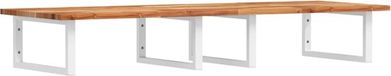 vidaXL Étagère murale pour salle de bain acier et bois d'acacia massif
