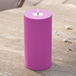 Deluxe Homeart LED-Blockkerzen für den Außenbereich Ø 10 x 20 cm Magenta