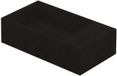 INK - Fontein Polystone Vierkant Zonder Kraangat Rechts - 400x220x100 mm - Zwart