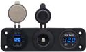 ProRide 12V USB Autolader 3 Poorten - QC3.0 - Voltmeter en 12V/24V Sigarettenplug - Drievoudig inbouw
