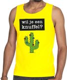 Bellatio Decorations Shoppartners Bv Heren Tanktop / Mouwloos Shirt Geel Maat S