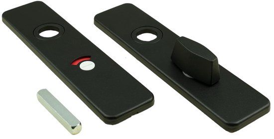 AMI Kortschild WC 185/44 8*63 Klik Zwart 9005 Str WC Knop Groot