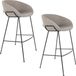 Zuiver Feston Tabouret de bar dossier 76 cm Gris - Set de 2
