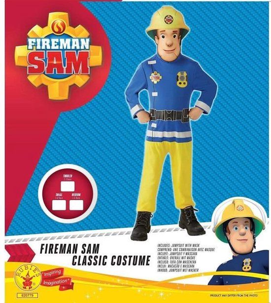 Brandweerman Sam Kinderkostuum Maat 116/122 - Jongens - Film & Series Merchandise