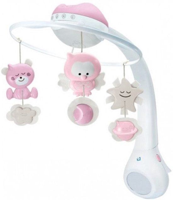 Infantino - Musical 3-in-1 Projector Mobile - Dusty Pink