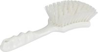 Merkloos Steelborstel met korte steel, 14 cm, wit
