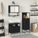 Maison Exclusive - Armoire de salle de bain avec étagères, 3 pièces, noir, bois composite