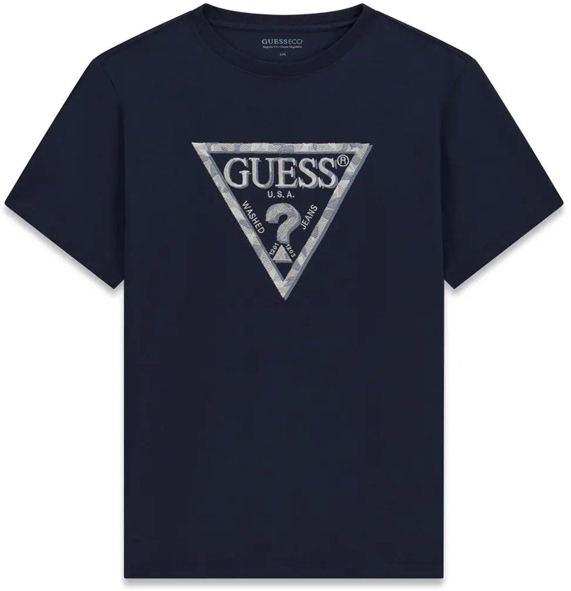 Guess T-shirt Triangle Leaves Embroide