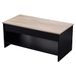 Moderne Happy Garden Moderne salontafel met zwart opklapbaar tafelblad en HEDDA-hout. Houten woonkamertafel met opbergruimte. Rechthoekige tafel met legplank.
