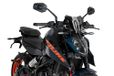 Puig 21997J saute-vent sport, nouvelle génération, design sportif et protection aérodynamique pour KTM 125 Duke et KTM 390 Duke 2024-2025, noir mat