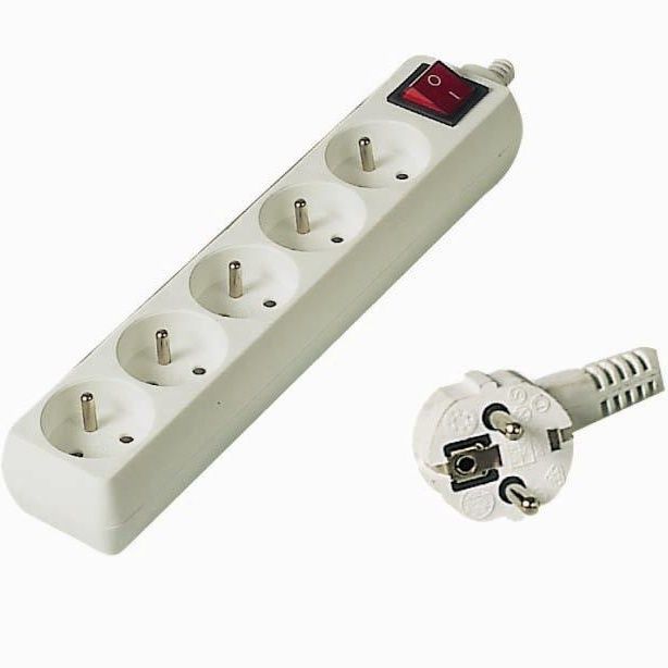 PremiumCord PP5K-02 Stekkerdozen Wit 2m
