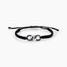 Bracelet maillons argent blanc oxyde de zirconium et céramique