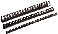 Fellowes Bindruggen plastic - 6mm - 20 vel - A4 - Zwart - 100 stuks