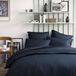 Housse de couette coton satin 260x240 cm uni bleu