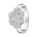 Lucardi Dames Ring Surinaamse mattenklopper met kristal - Ring - Cadeau - Staal - Zilverkleurig