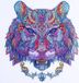 Sonstige Verlage Diamantmozaïek Blauwe Tijger 30x30 cm