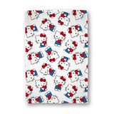 Hello Kitty Officieel gelicenseerde fleecedeken | Heartheld Design superzachte warme plaid | Perfect voor tienerslaapkamers, camping en logeerpartijtjes | Afmeting 100 x 150 cm | Wit