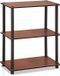 Furinno Multifunctioneel boekenrek met 3 niveaus, Frans eiken/zwart