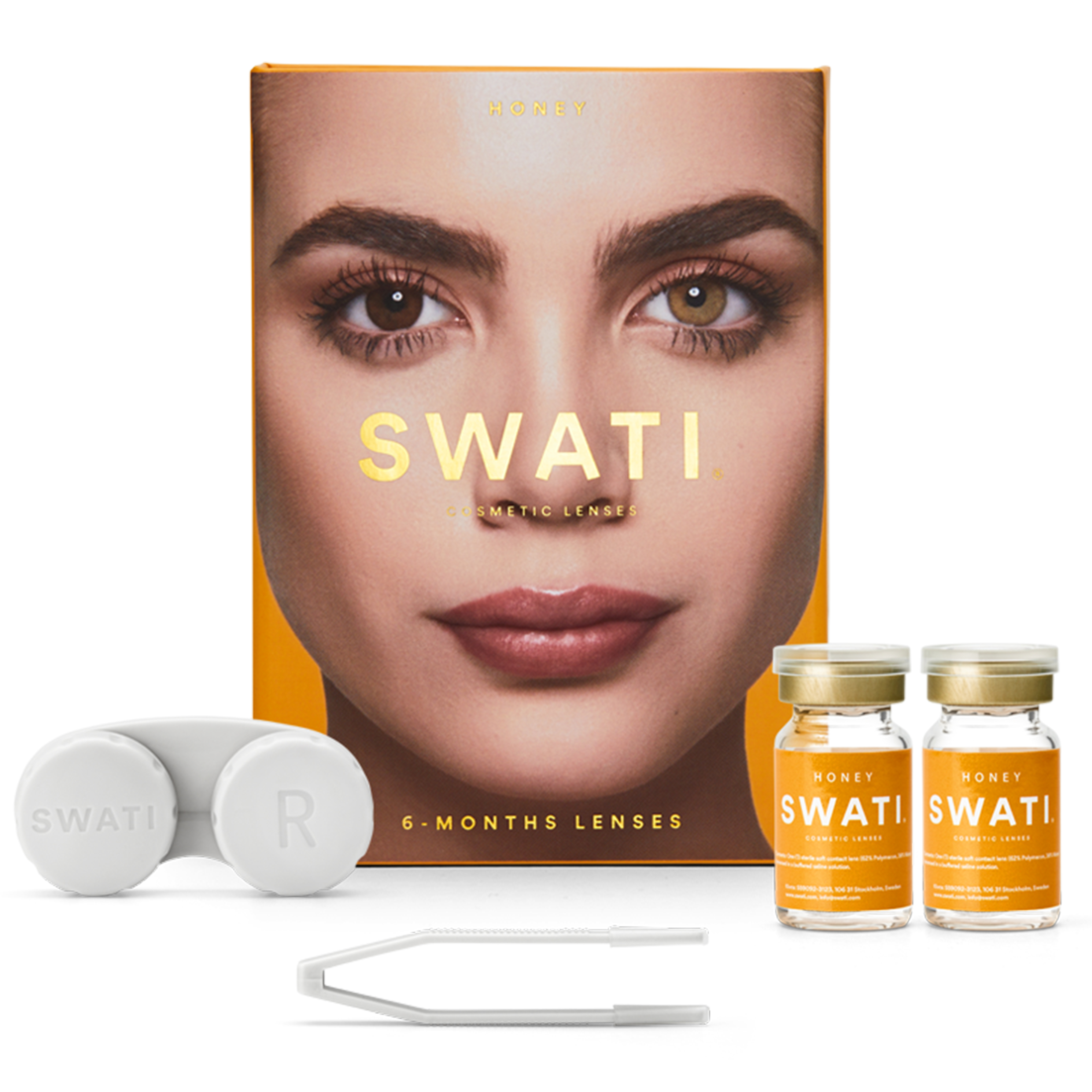 SWATI Coloured Contact Lenses 6 Months - Honey