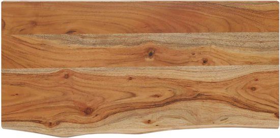 vidaXL Wandschap rechthoekig natuurlijke rand 60x30x3,8 cm acaciahout