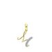 Lucardi Dames alfabet hanger met diamant (0,03ct) - Hanger - Cadeau - 14 Karaat Goud - Geelgoud