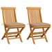VidaXL Tuinstoelen 4 stuks met beige kussens, massief teakhout