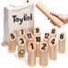 Jeu de lancer en bois - Jeu de numéros - 12 blocs en bois - Pin
