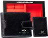 Peterson Cadeauset Hommes Portefeuille & Porte-cartes Cuir véritable Protection RFID Noir