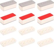 OEM Set van 6 rubberen bumpers voor toiletbril, vierkant, 25 mm