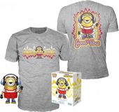 Funko Pop! & Tee Box: Minions Good Vibes 902 Roller Skating Stuart Metallic Exclusive (Größe L)