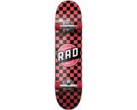 RAD - Dude Crew Checkers Compleet Skateboard Black/Red 7.5