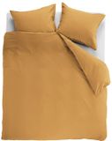 Ambiante Cotton Uni dekbedovertrek - Lits-Jumeaux XL - 260x200/220 cm - Oker