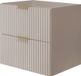 3xE living Meuble bas pour lavabo, blanc mat, 60 x 57 x 46 cm, cachemire, poignées dorées