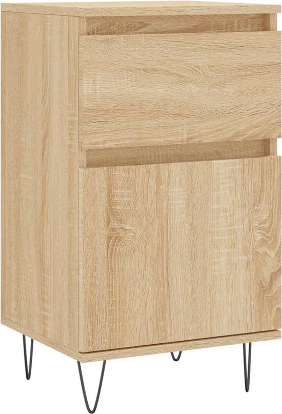 vidaXL Dressoir 40x35x70 cm bewerkt hout sonoma eikenkleurig