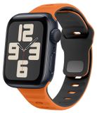 Wigento Polisband Silicone Wavy Texture Orange/Black Apple Watch SE 2023 40mm