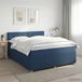 vidaXL Boxspringbed met matras met hoofdeinde Blauw 180 x 200 cm Stof