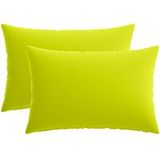 vidaXL - Coussin - 2 - pce - HEERLEN - Vert - Vif - 50 - x - 70 - cm - Polyester