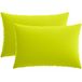 vidaXL - Coussin - 2 - pce - HEERLEN - Vert - Vif - 50 - x - 70 - cm - Polyester