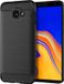 Techsuit Carbon Silicone Back Cover hoesje voor Samsung Galaxy J4 Plus - Zwart
