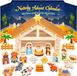 oCreon Kerststal Kerststal adventskalender 2026 voor peuters kinderen 24 dagen houten kerststal adventskalender