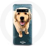 Maniacase Hoesje voor Samsung Galaxy S10 Plus Golden retriever Puppy