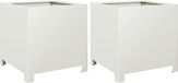 vidaXL Jardinière 2 pcs 40x40x40 cm acier blanc
