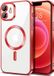 Techsuit Luxury Crystal Back Cover étui avec MagSafe pour Apple iPhone 12 - Transparent/Rouge