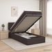 Maison Exclusive Lit Ottoman exclusif, avec matelas, couleur marron foncé, dimensions 90 x 190 cm, revêtement en tissu