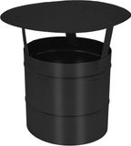 KOTARBAU® Schoorsteenkap, Verzinkt Staal en Poedergecoat Staal, Ø 250 mm, Zwart