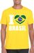Bellatio Decorations Shoppartners Bv Geel I love Brazilie supporter shirt heren L