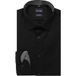 OLYMP Luxor Modern Fit Overhemd zwart, Effen