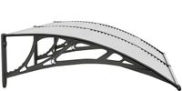 vidaXL Deurluifel 150x75 cm polycarbonaat zwart en transparant