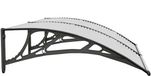vidaXL Deurluifel 150x75 cm polycarbonaat zwart en transparant